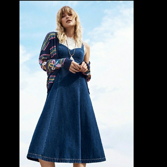 Anthropologie Dresses & Skirts - Anthro Holding Horses Flare Denim Dress 12 (120)